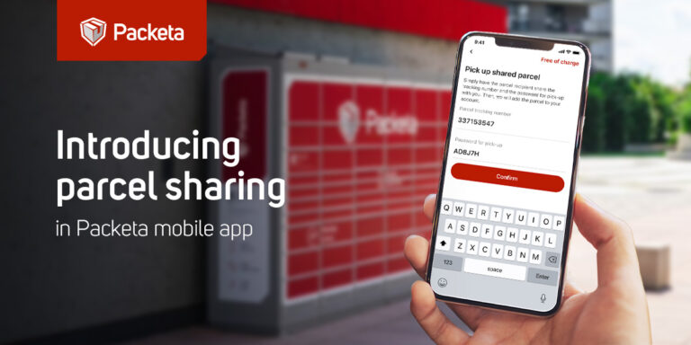 Parcel sharing thru Packeta mobile app